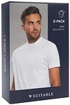 Suitable Obra T-Shirt High Round Neck White 2-Pack Verpakking