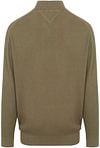 Tommy Hilfiger Big&Tall Half Zip Kabel Pullover Olijfgroen Product / Achterkant