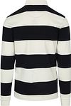 Steppin' Out Rugby Poloshirt Streifen Navy Weiß Product / Achterkant
