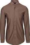 Suitable Herringbone Hemd Taupe