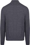 King Essentials The Michael Half Zip Pull Merino Anthracite Product / Achterkant