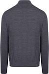 King Essentials The Michael Half Zip Pull Merino Antraciet Product / Achterkant