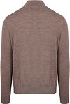 King Essentials The Michael Half Zip Pull Merino Brown Product / Achterkant