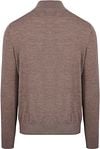 King Essentials The Michael Half Zip Pull Merino Bruin Product / Achterkant