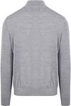 King Essentials The Michael Half Zip Pull Merino Grey Product / Achterkant