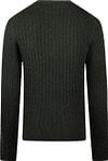 McGregor Cable Pullover Merinowolle Melange Dunkelgrün Product / Achterkant