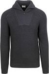No Excess Half Zip Pullover Two Coloured Melange Black 25210919-078 order online | Suitable