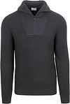 No Excess Pull Demi-Zip Two Coloured Melange Noir 25210919-078 commander en ligne | Suitable