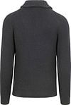 No Excess Half Zip Pullover Two Coloured Melange Black Product / Achterkant