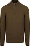 Profuomo Half Zip Pullover Structure Dark Green order online | PPWJ30040A-Z3 | Suitable Spain