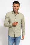 Suitable Shirt Widespread Flanel Green Model / Voorkant with Bram