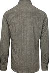 State of Art Chemise Jersey Herringbone Verte Product / Achterkant