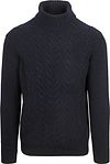 Suitable Pull Col Roulé Cable Laine Marine PU-CACO-WO-24 Navy commander en ligne | Suitable