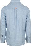 Superdry Shirt Linen Vacation Azure Blue Stripe Product / Achterkant