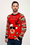 Suitable's Reindeer Christmas Jumper With Ligths Model / Voorkant with Emiel