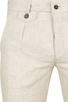 Suitable Chino Linen Blend Checks Beige Product / Detail
