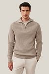Cavallaro Corsico Half-Zip Beige Model / Voorkant