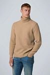 No Excess Turtleneck Mix Wool Beige Model / Voorkant