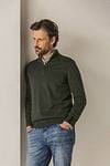 State Of Art Half Zip Pullover Woods Dunkelgrün Model / Voorkant