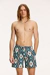 Shiwi Swimshorts Mayan Print Green Model / Voorkant