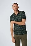 No Excess Polo Shirt Pique Printed Dark Green Model / Voorkant