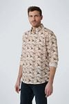 No Excess Linnen Overhemd Bloemenprint Multicolour Model / Voorkant