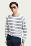 Scotch and Soda Sweater Stripes Blue Model / Voorkant