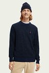 Scotch and Soda Pullover Mix Wolle Gesprenkelt Dunkelblau Model / Voorkant