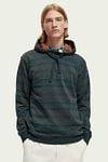 Scotch and Soda Hoodie Kontrast Dunkelgrün Model / Voorkant