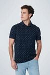 No Excess Polo Print Dark Blue Model / Voorkant