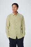 No Excess Shirt Linen Green Model / Voorkant