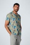 No Excess Short Sleeve Shirt Print Green Model / Zijkant