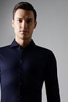 Desoto Essential Shirt Hai Jersey Navy Model / Detail