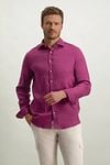 State of Art Chemise De Lin Rouge Cerise Model / Voorkant