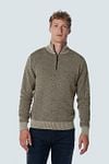 No Excess Half Zipper Greige Model / Voorkant