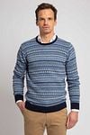 Suitable Prestige Fair Isle Pullover Bleu Model / Voorkant