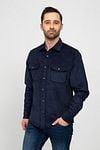 Suitable Überhemd Corduroy Navy Model / Voorkant mit Emiel