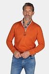 NZA Half Zip Sweater Samuel Orange Model / Voorkant