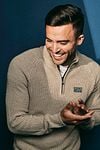 NZA Half Zip Sweater Drake Ecru Model / Voorkant