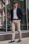 Suitable Shirt 261-5 Beige Print Model / Voorkant with Bram
