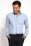 Suitable Twill Shirt Light Blue Model / Voorkant with Bram