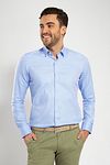 Suitable Shirt Herringbone Light Blue Model / Voorkant with Bram