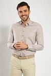 Suitable Hemd Braun Streifen  Model / Voorkant mit Bram