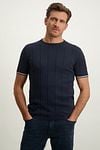 State Of Art Knitted T-Shirt Navy Model / Voorkant
