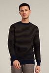Dstrezzed Sweater Stripes Dark Green Model / Voorkant