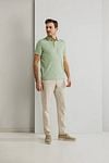 State of Art Polo Slubmelange Leaf Green Model / Voorkant