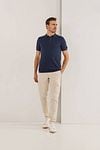 State of Art Polo Knitted Navy Model / Voorkant