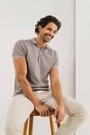 State Of Art Pique Polo Shirt Light Brown Model / Voorkant