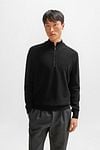 BOSS Ebrando-P Half Zip Sweater Black Model / Voorkant
