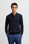 BOSS Gemello Long Sleeve Polo Shirt Navy Model / Voorkant